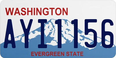WA license plate AYI1156