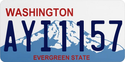 WA license plate AYI1157