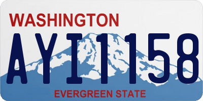 WA license plate AYI1158