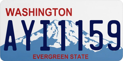 WA license plate AYI1159