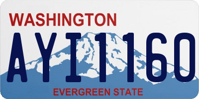 WA license plate AYI1160