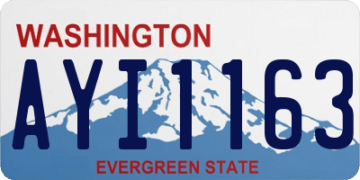 WA license plate AYI1163