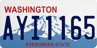 WA license plate AYI1165