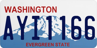 WA license plate AYI1166