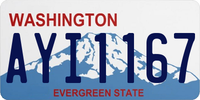 WA license plate AYI1167