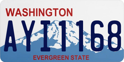 WA license plate AYI1168