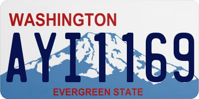 WA license plate AYI1169