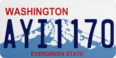 WA license plate AYI1170
