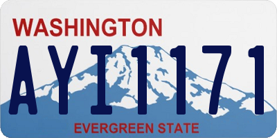 WA license plate AYI1171