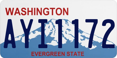 WA license plate AYI1172