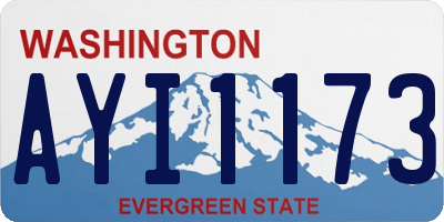 WA license plate AYI1173