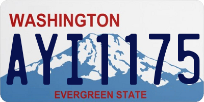 WA license plate AYI1175
