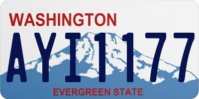 WA license plate AYI1177