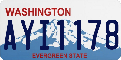 WA license plate AYI1178