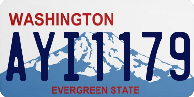 WA license plate AYI1179