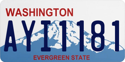 WA license plate AYI1181