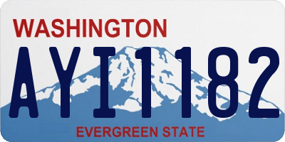 WA license plate AYI1182
