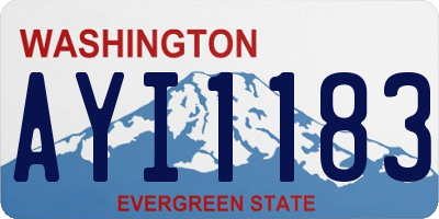 WA license plate AYI1183