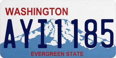 WA license plate AYI1185