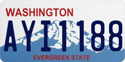 WA license plate AYI1188