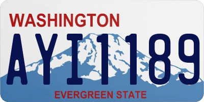 WA license plate AYI1189