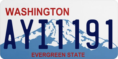 WA license plate AYI1191