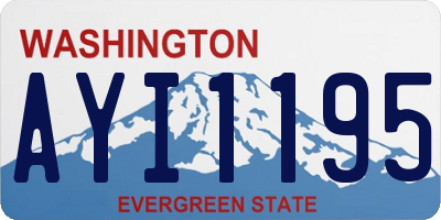 WA license plate AYI1195