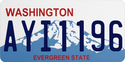 WA license plate AYI1196