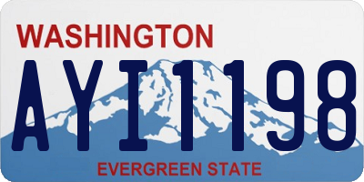 WA license plate AYI1198