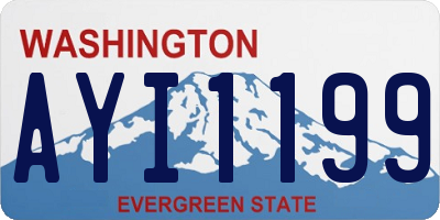 WA license plate AYI1199