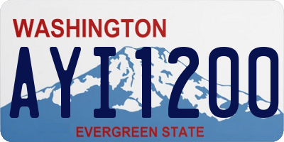 WA license plate AYI1200
