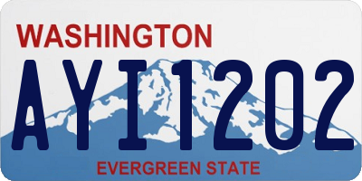 WA license plate AYI1202