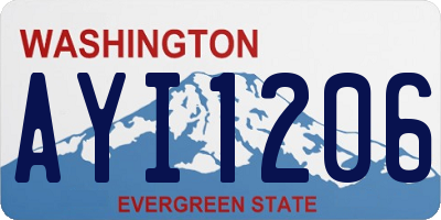 WA license plate AYI1206