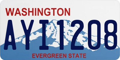 WA license plate AYI1208