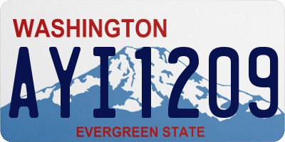 WA license plate AYI1209