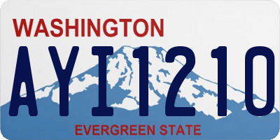 WA license plate AYI1210