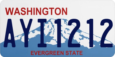 WA license plate AYI1212