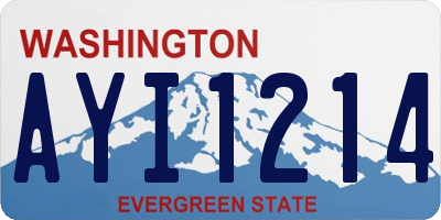 WA license plate AYI1214