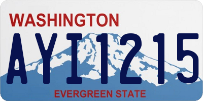WA license plate AYI1215