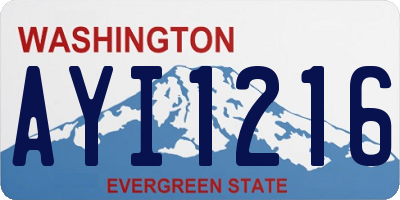 WA license plate AYI1216