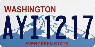 WA license plate AYI1217
