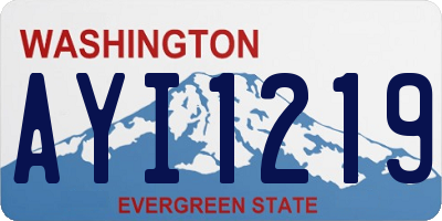 WA license plate AYI1219