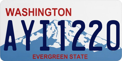 WA license plate AYI1220