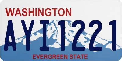 WA license plate AYI1221