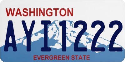 WA license plate AYI1222