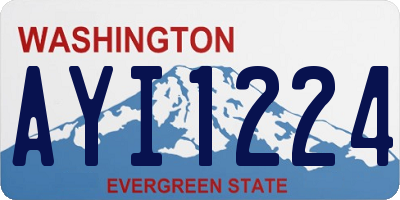WA license plate AYI1224