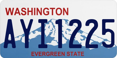 WA license plate AYI1225
