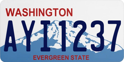 WA license plate AYI1237