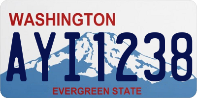 WA license plate AYI1238