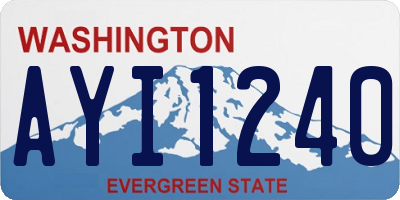 WA license plate AYI1240